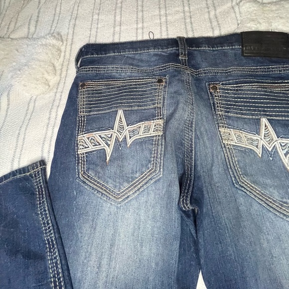 Affliction Dark Blue Denim Jeans - Picture 12 of 13